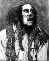 Bob Marley stiple and ink wash