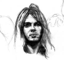David Gilmour sketch pencil