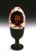 Jimi Hendrix egg acrylic