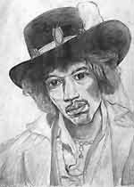 Jimi Hendrix sketch pencil