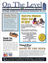Heritage Builders newsletter front