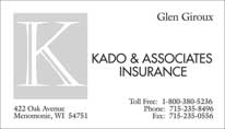 Kado and Associates business card