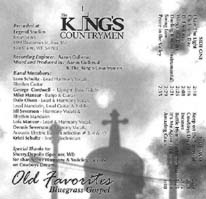 Kings Countrymen cassette cover back
