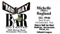 Midway Bar business card