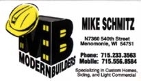 Modern Builders business card