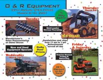 O and R Equipment sale flyer