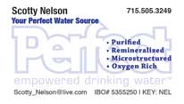 Perfect Water business card
