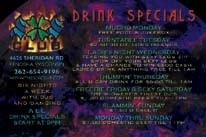 SOS Club Drink Specials card back