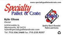 Special Pallet and Crate logo and business card