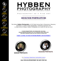 Hybben Photography website